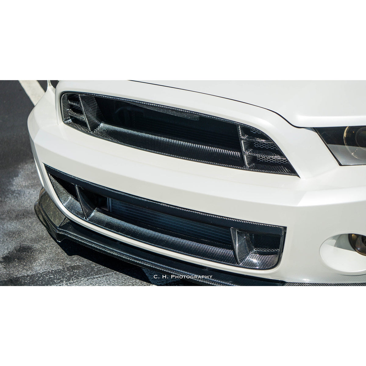 Carbon fiber front lower grille for 2013-2014 Ford Mustang Shelby GT500