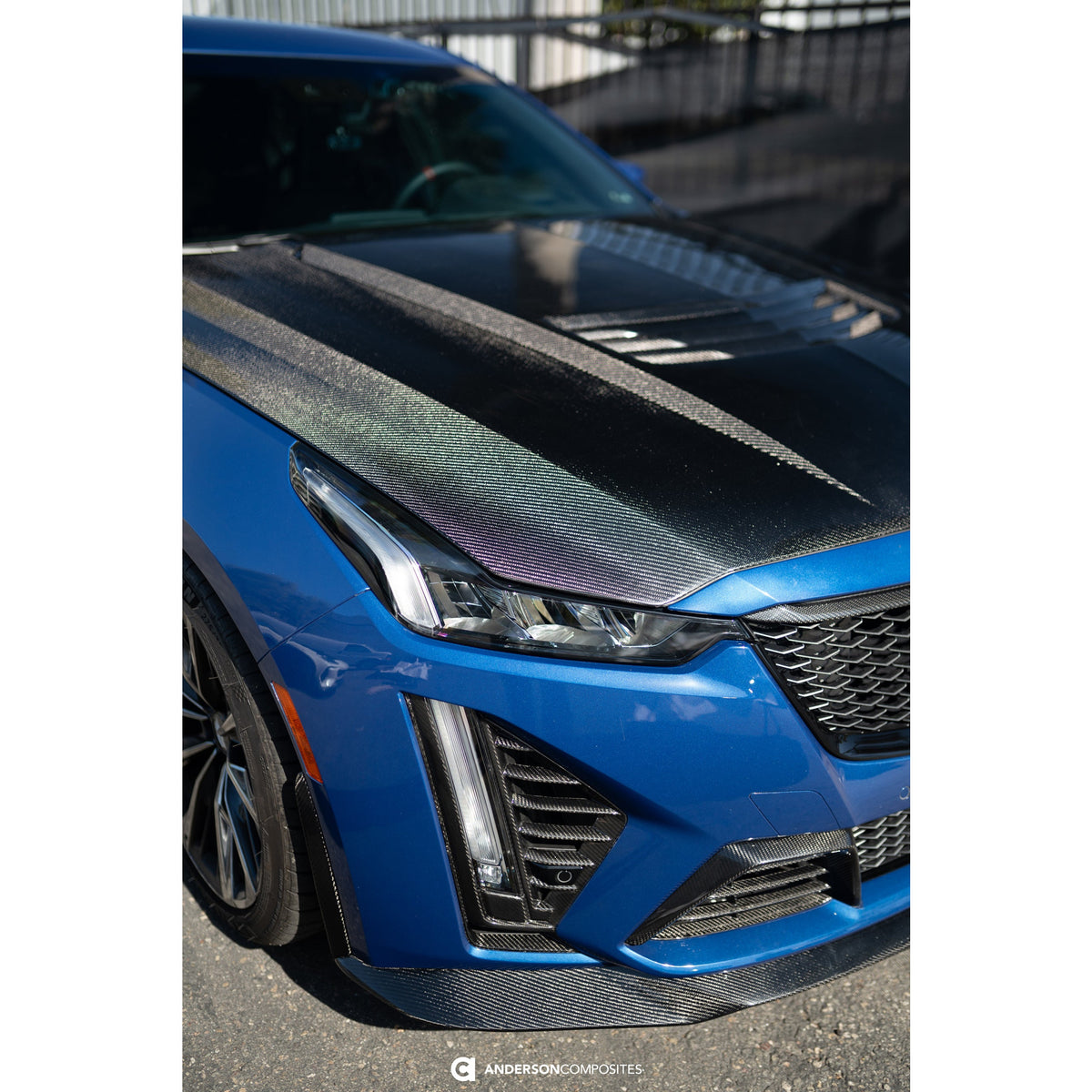 Type-OE carbon fiber lower grille bezel for 2022-2024 Cadillac CT5 Blackwing