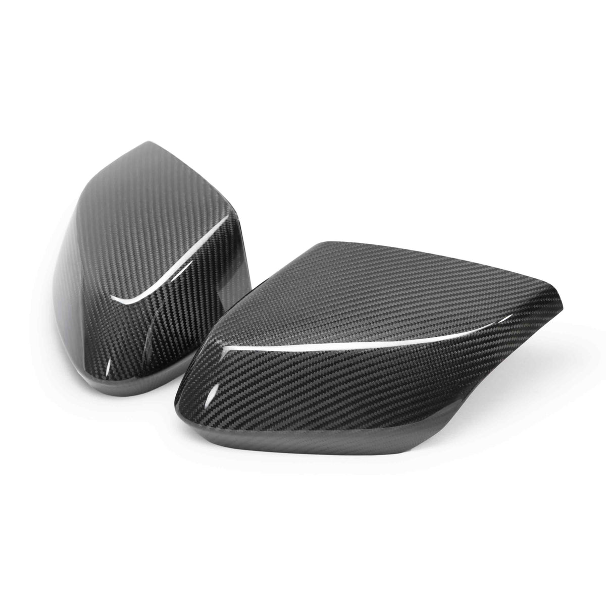 Carbon fiber replacement mirror covers for 2020-2024 Chevrolet C8 (PAIR)