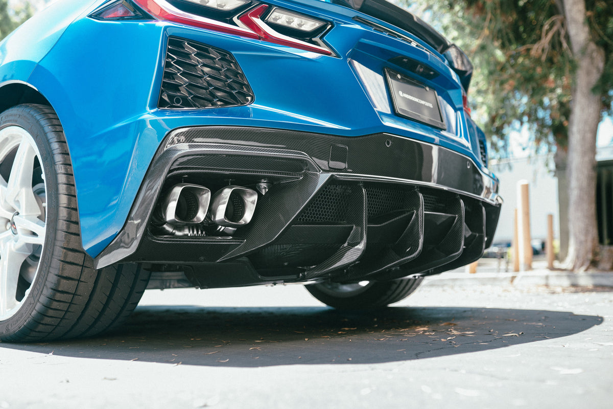 Carbon fiber rear diffuser for 2020-2024 Chevrolet C8
