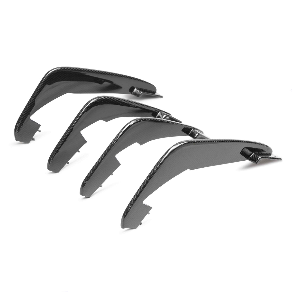 Carbon fiber rear diffuser fins for 2020-2026 Chevrolet C8 (SET)