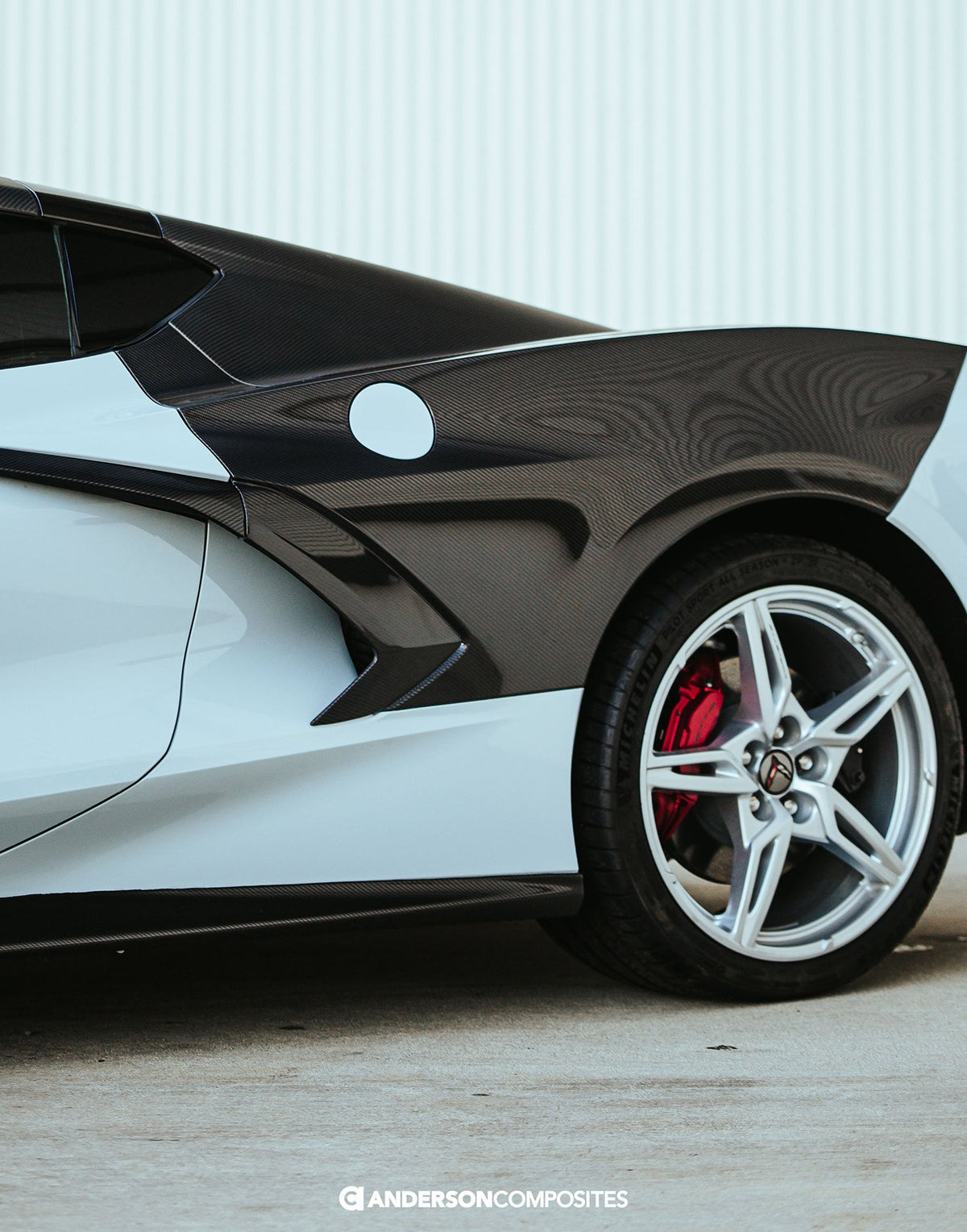 Carbon fiber rear quarter panel for 2020-2025 Chevrolet Corvette C8 (PAIR)