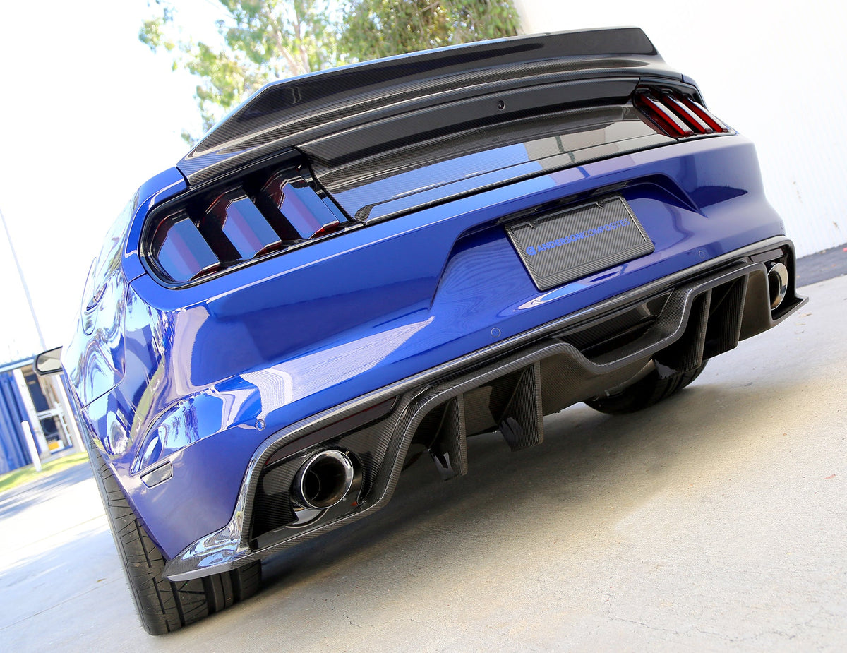 Type-AR carbon fiber rear valance for 2015-2017 Ford Mustang