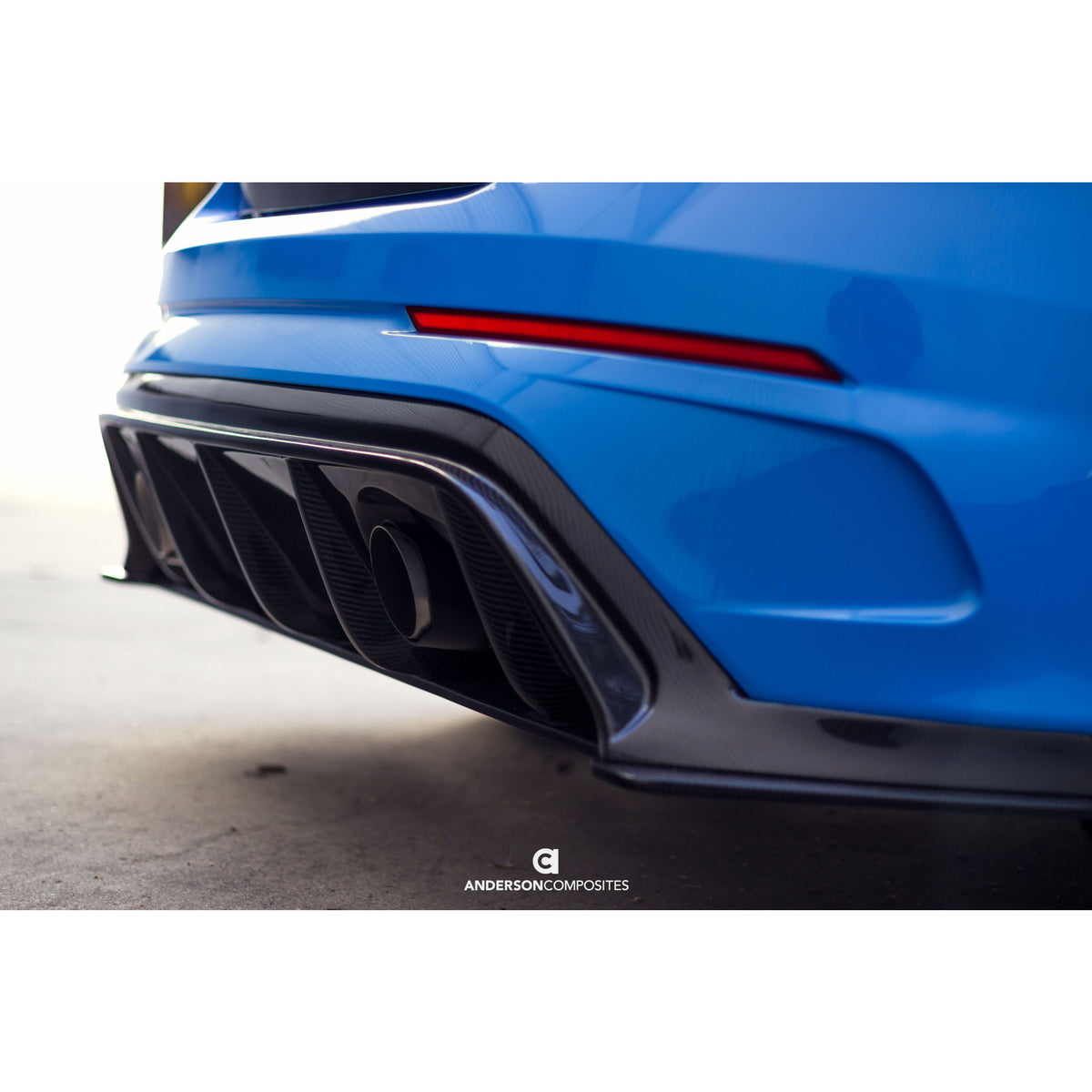 Type-AR carbon fiber rear diffuser for 2016-2018 Ford Focus RS