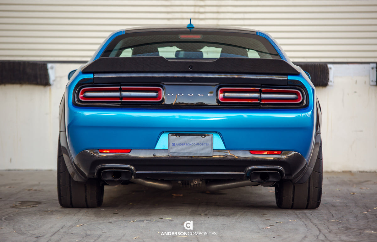 Carbon fiber rear valance for 2018-2023 Dodge Challenger Widebody