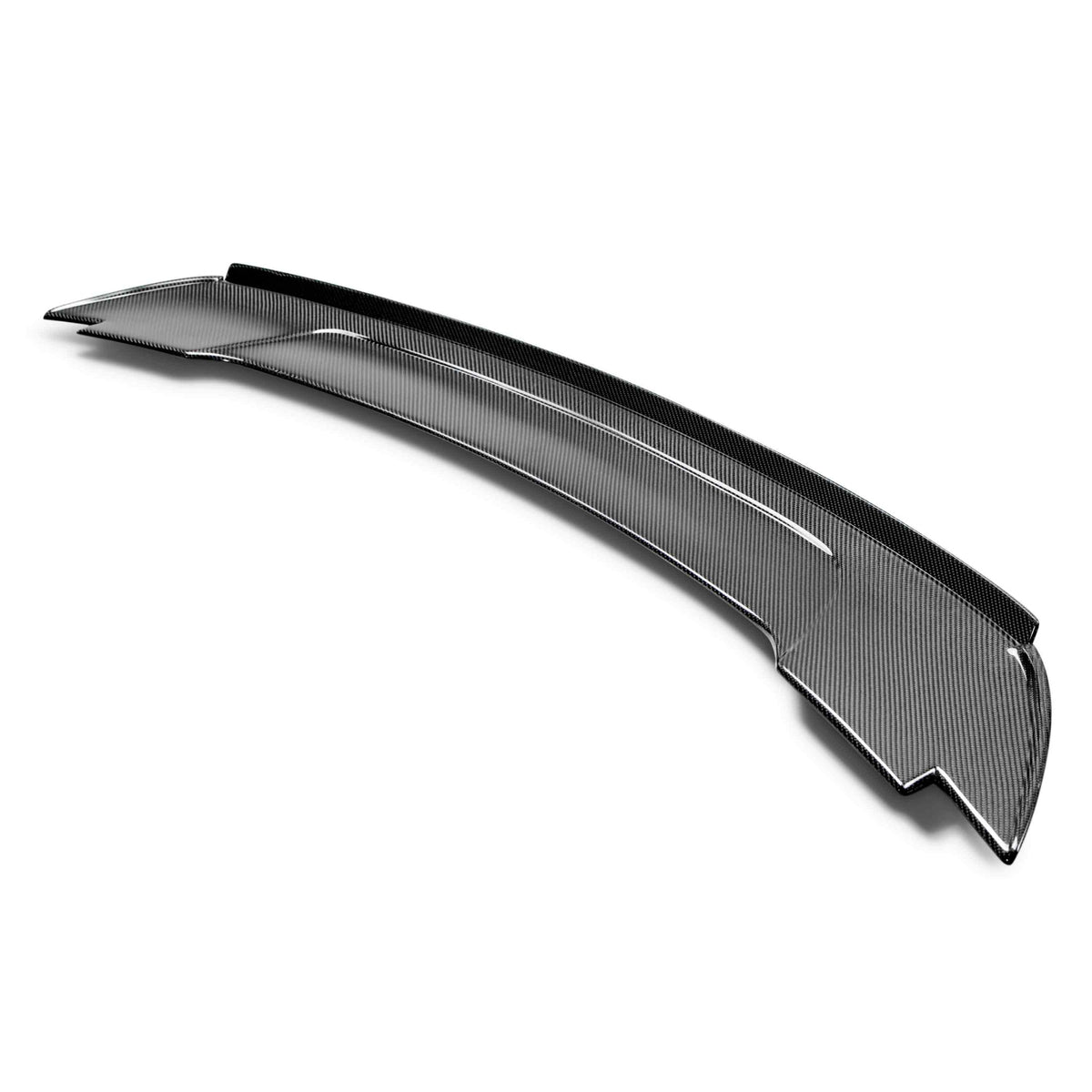 Type-ST carbon fiber Track Pack style rear spoiler with adjustable wicker bill for 2015-2023 Ford Mustang