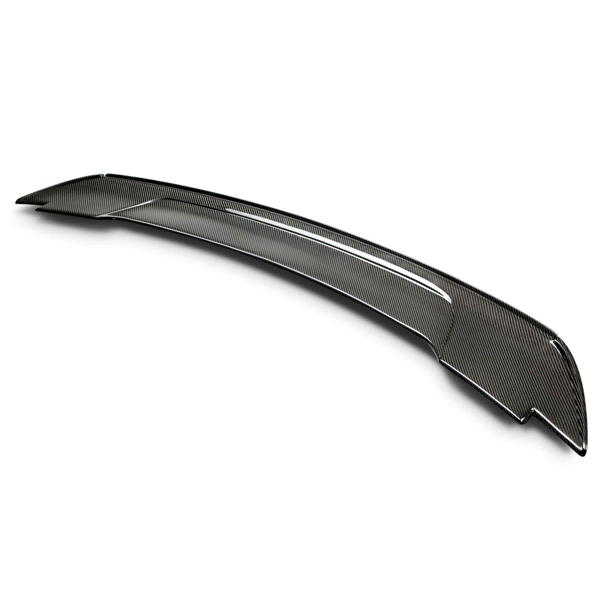Type-ST carbon fiber Track Pack style rear spoiler with adjustable wicker bill for 2015-2023 Ford Mustang