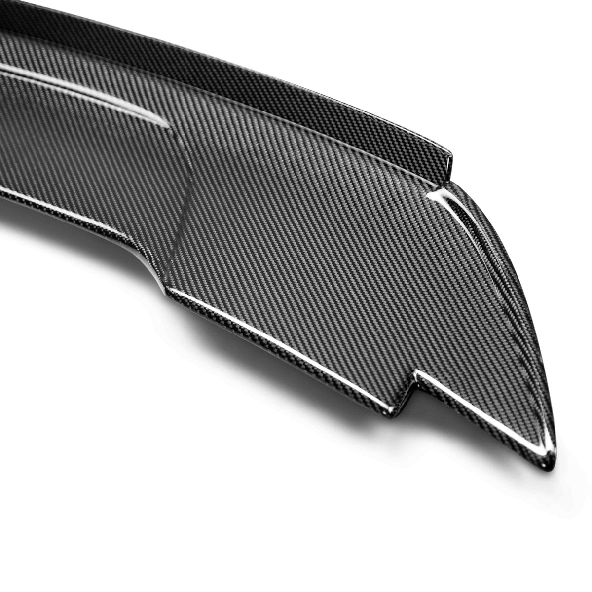 Type-ST carbon fiber Track Pack style rear spoiler with adjustable wicker bill for 2015-2023 Ford Mustang
