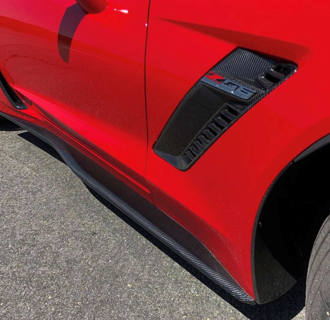 Carbon fiber side skirts for 2015-2019 Chevrolet Corvette C7 Z06