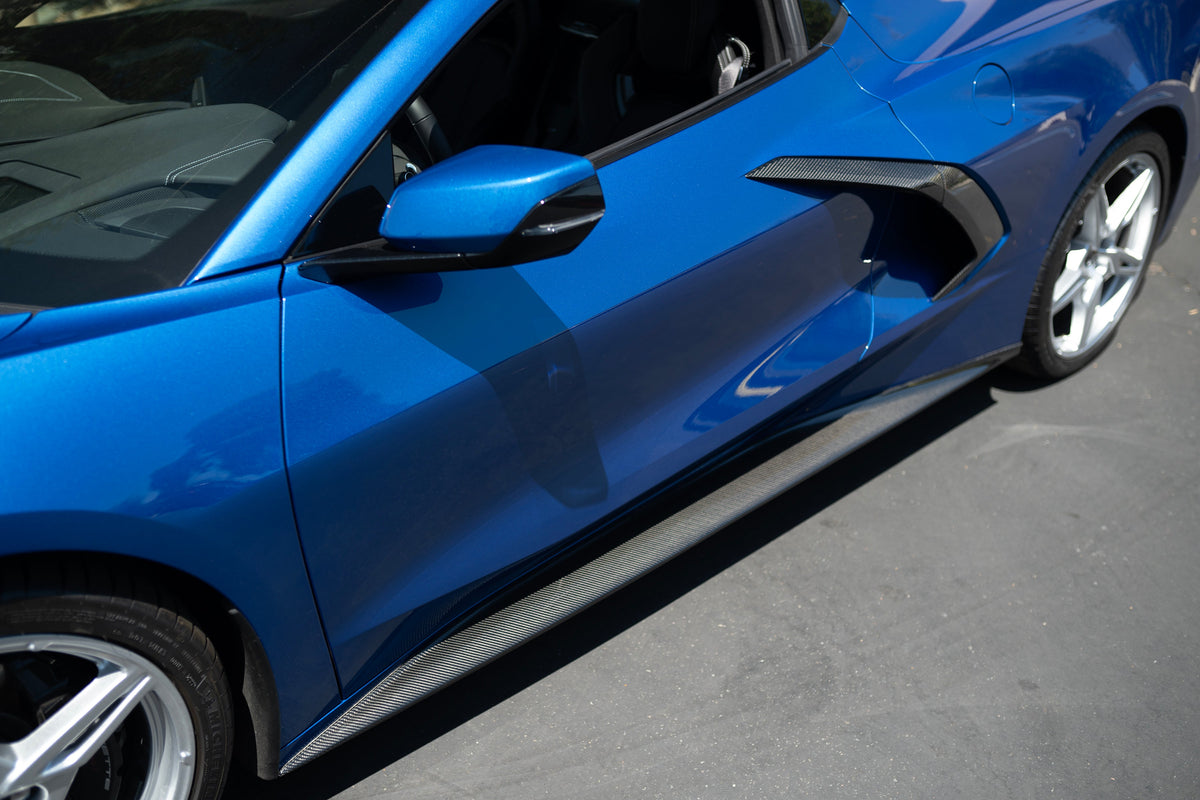Type-MB carbon fiber rocker panels for 2020-2024 Chevrolet C8
