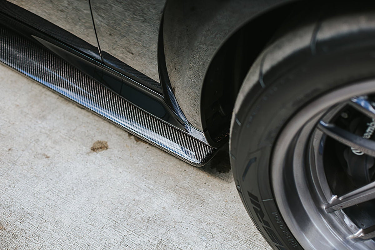 Type-MB carbon fiber side rocker panels for 2020-2023 Dodge Charger Widebody
