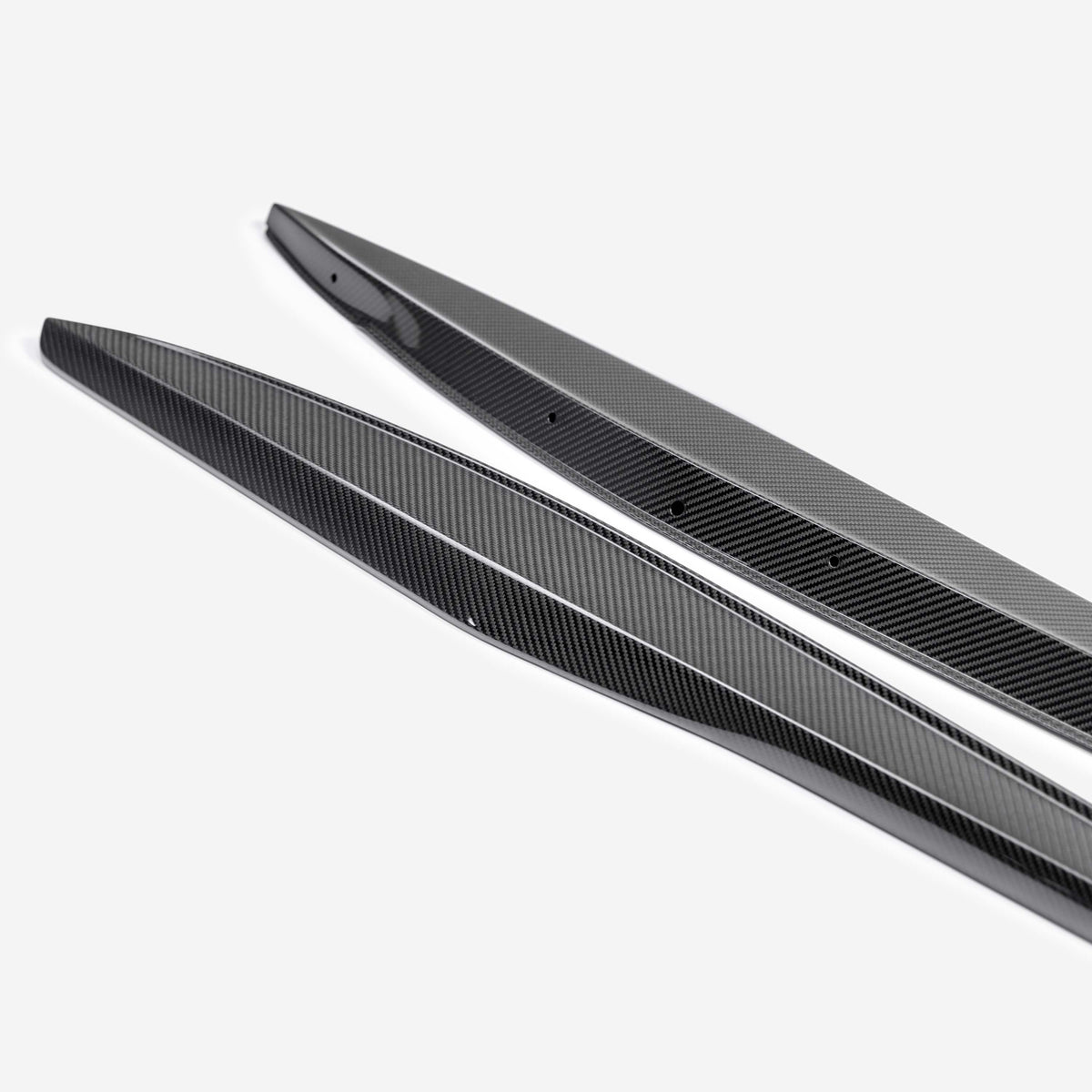 Carbon fiber side rocker extensions for 2023-2026 Chevrolet Corvette C8 Z06