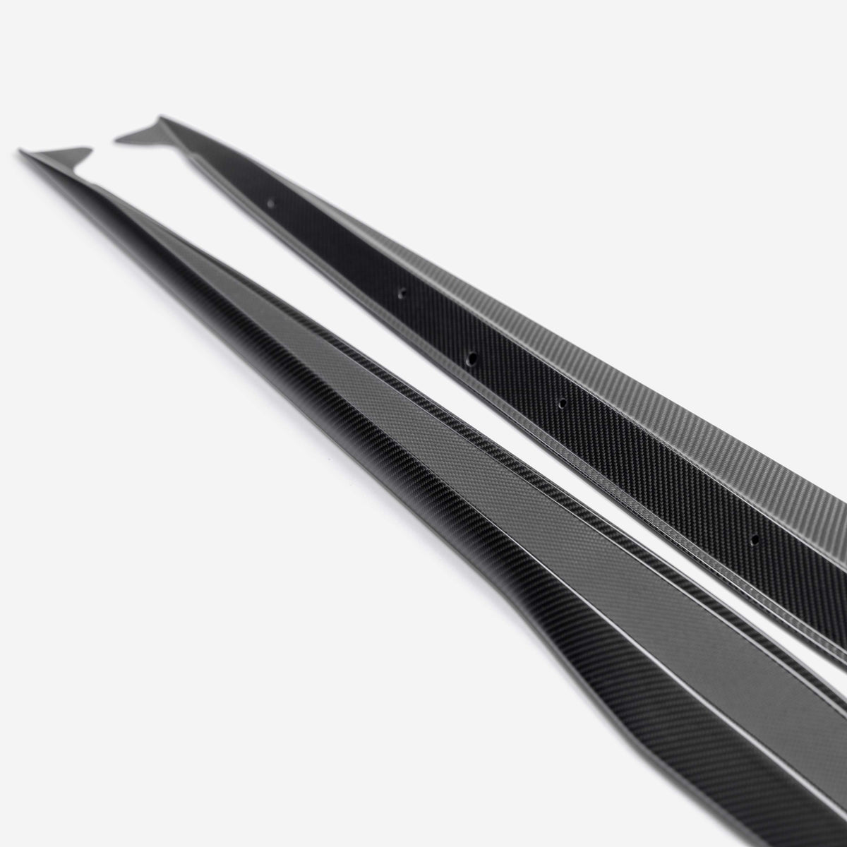 Carbon fiber side rocker extensions for 2023-2026 Chevrolet Corvette C8 Z06