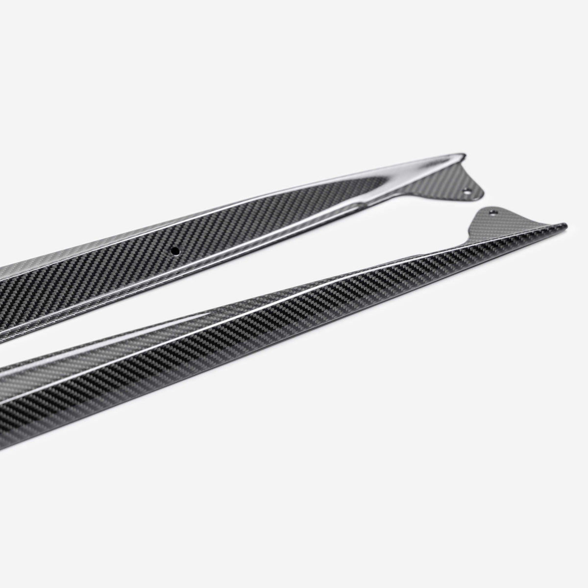 Carbon fiber side rocker extensions for 2023-2026 Chevrolet Corvette C8 Z06