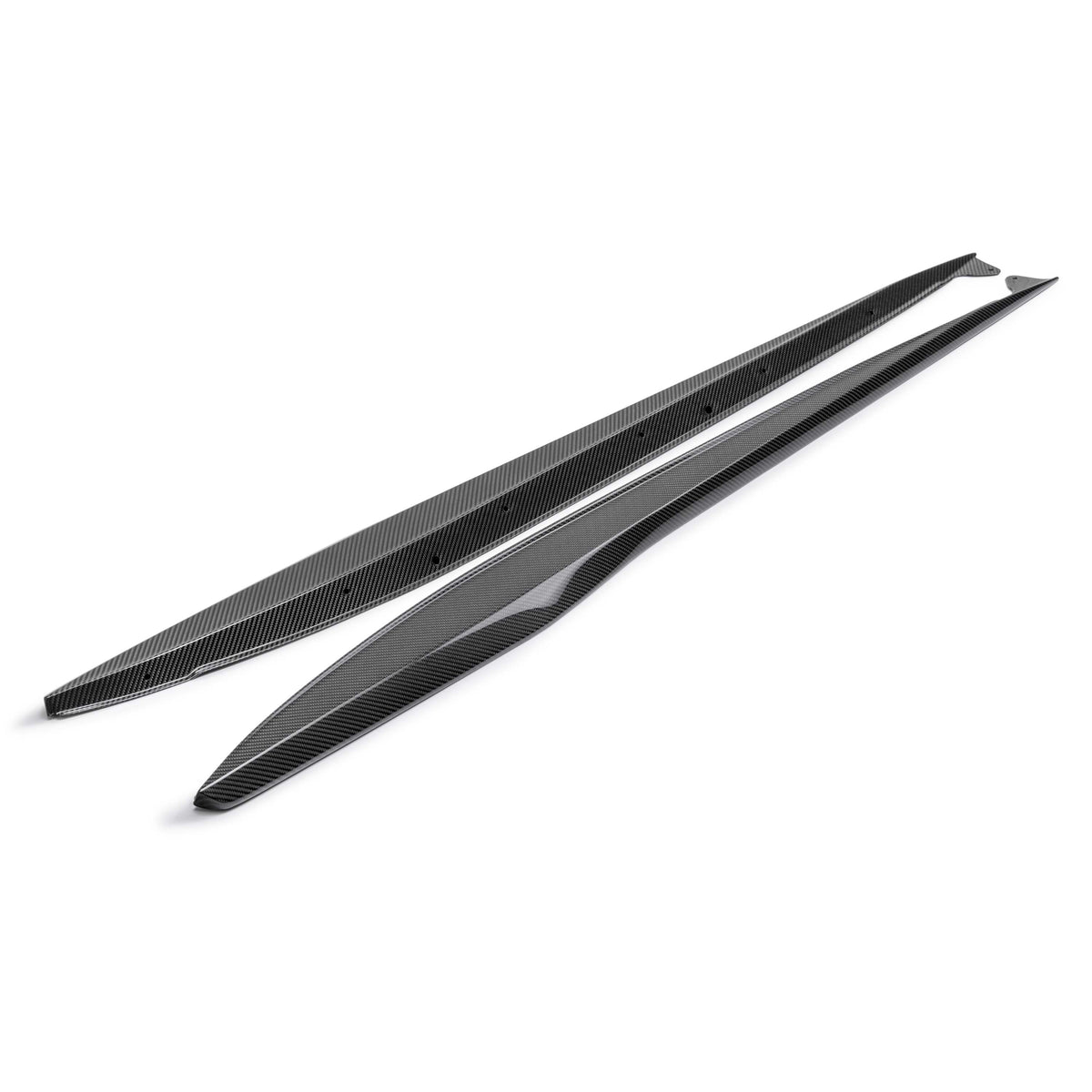 Carbon fiber side rocker extensions for 2023-2026 Chevrolet Corvette C8 Z06