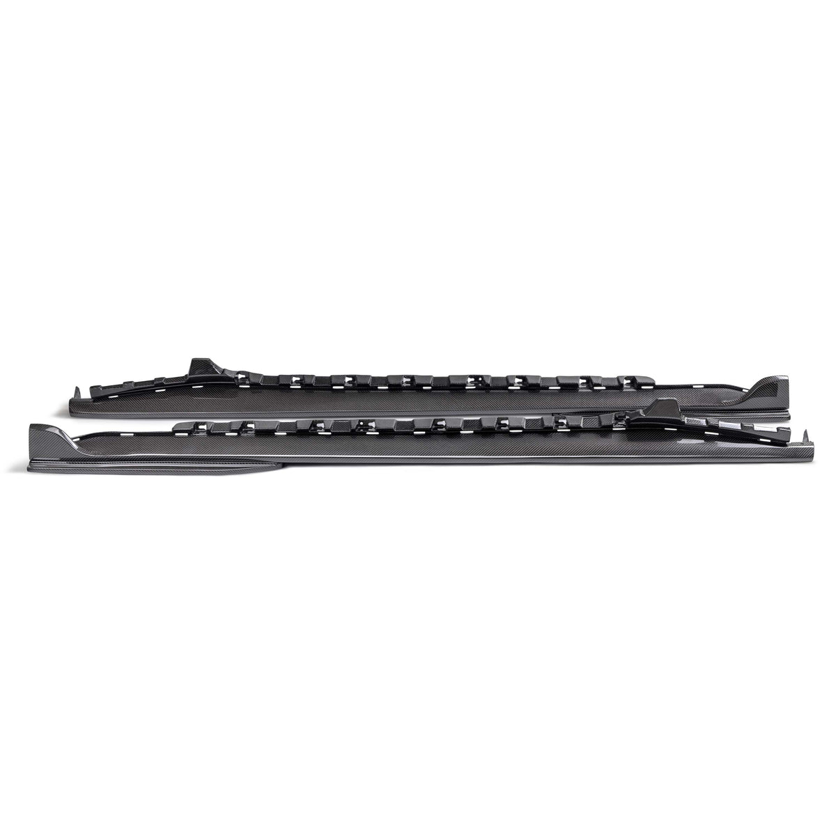 Type-GT5 carbon fiber side rocker panel splitter for 2024-2026 Ford Mustang