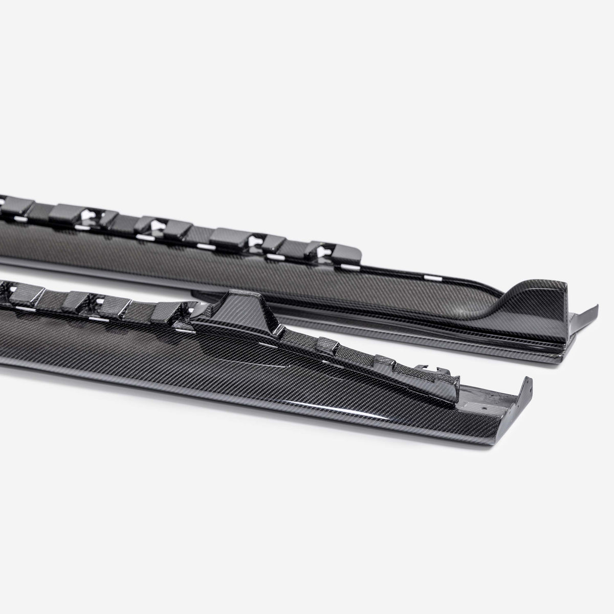 Type-GT5 carbon fiber side rocker panel splitter for 2024-2026 Ford Mustang