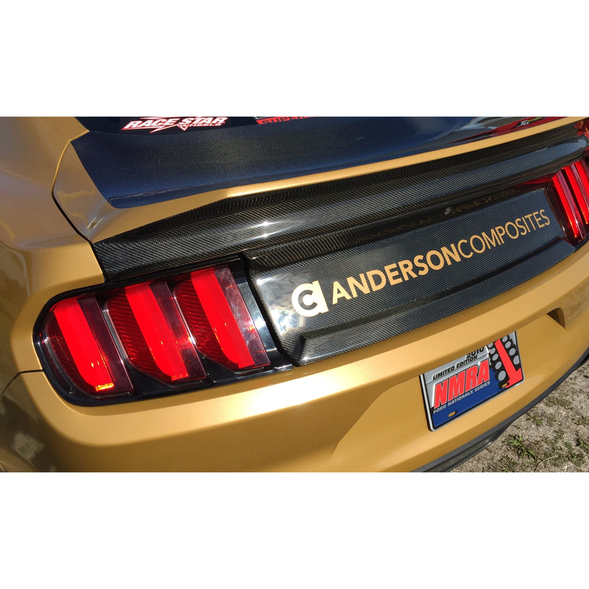 Type-SA double sided carbon fiber decklid with integrated spoiler for 2015-2023 Ford Mustang
