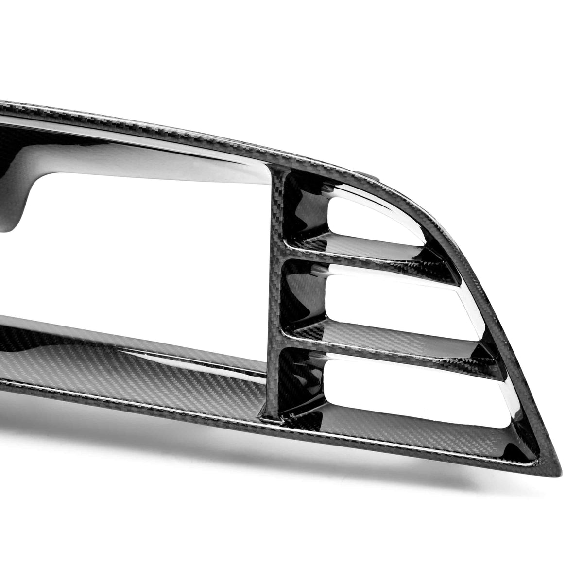 Carbon fiber front upper grille for 2013-2014 Ford Shelby GT500 with location for Cobra emblem