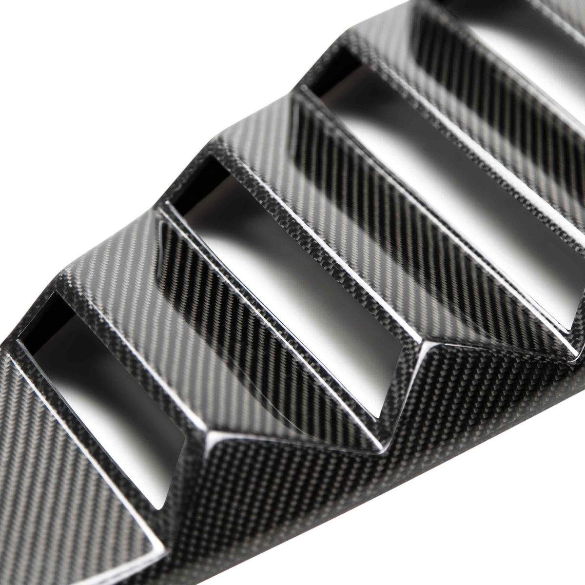 Type-V carbon fiber window louvers for 2015-2023 Ford Mustang
