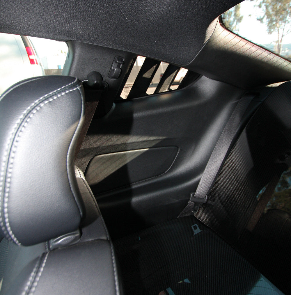 Type-V carbon fiber window louvers for 2015-2023 Ford Mustang