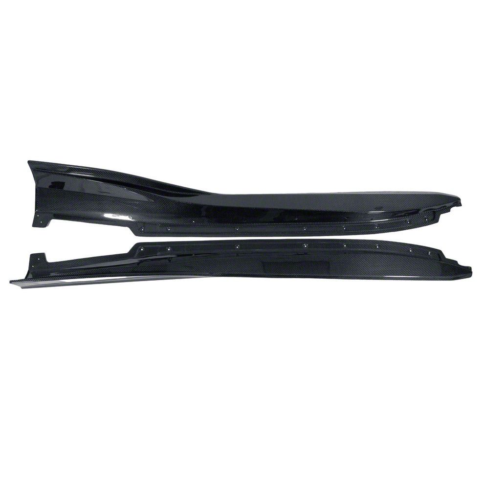 APR Performance Side Rocker Extensions; Carbon Fiber (21-26 Corvette C8, Excluding Stingray)