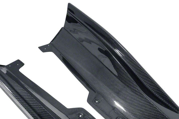 APR Performance Side Rocker Extensions; Carbon Fiber (21-26 Corvette C8, Excluding Stingray)