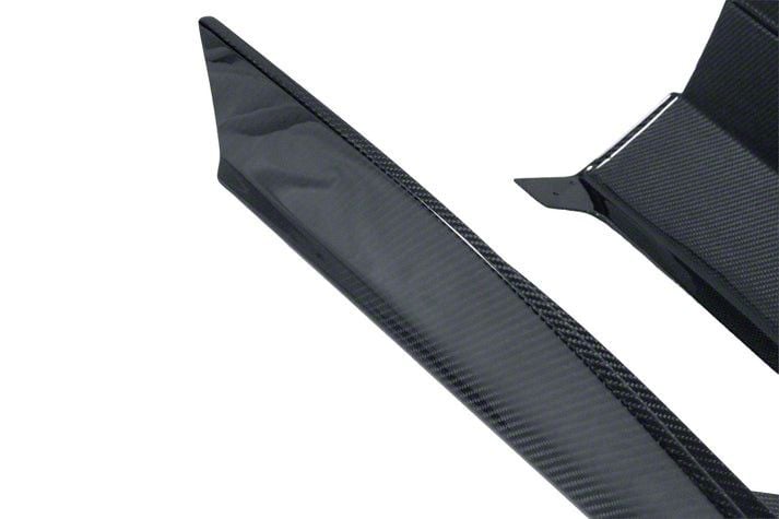 APR Performance Side Rocker Extensions; Carbon Fiber (21-26 Corvette C8, Excluding Stingray)