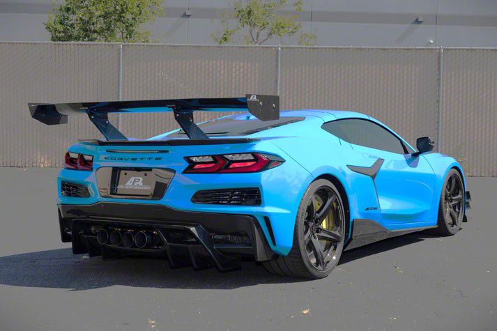 APR Performance Side Rocker Extensions; Carbon Fiber (21-26 Corvette C8, Excluding Stingray)