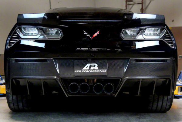 APR Performance Version 2 Rear Diffuser without Undertray; Carbon Fiber (14-19 Corvette C7)