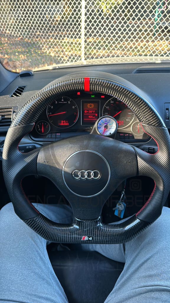 Audi B6 A4/S4/RS4/A6/S6/RS6 Carbon Fiber Steering Wheel
