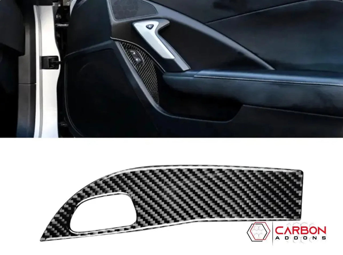 C7 Corvette 2014-2019 Door Panel Trim Carbon Fiber Overlay