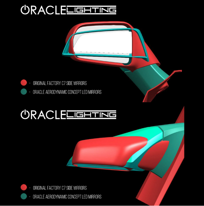 2014 - 2019 C7 Corvette Oracle SMD Concept LED Side Mirrors