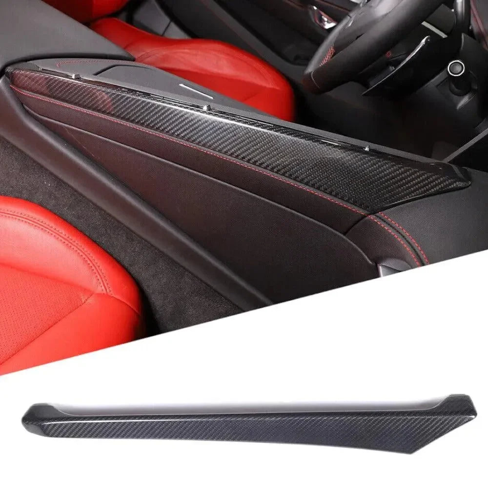 C8 Corvette Real Carbon Fiber Upper Right Center Console Cover (Passenger Side) | Interior Upgrade (2020–2025)