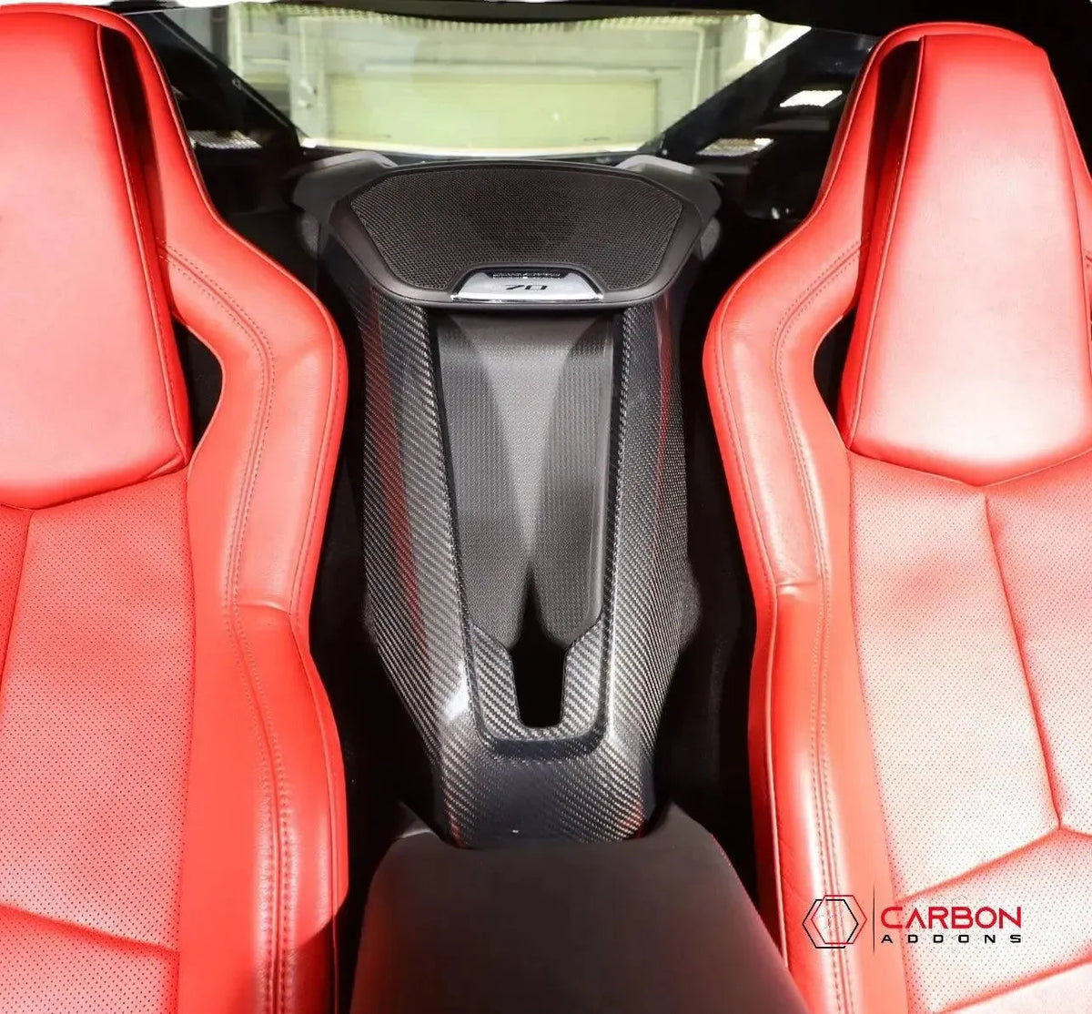 C8 Corvette Real Carbon Fiber Waterfall Panel Trim Cover | Interior Upgrade (2020–2027)