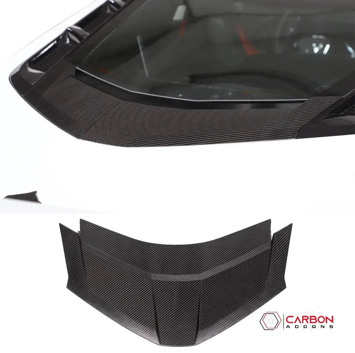 C8 Corvette Carbon Fiber Rear Lower Window Trim | Direct Replacement (2020–2027 Coupe)