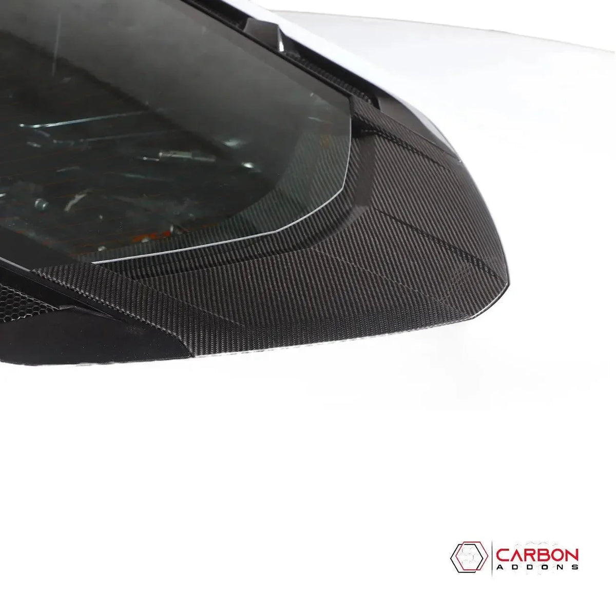 C8 Corvette Carbon Fiber Rear Lower Window Trim | Direct Replacement (2020–2027 Coupe)