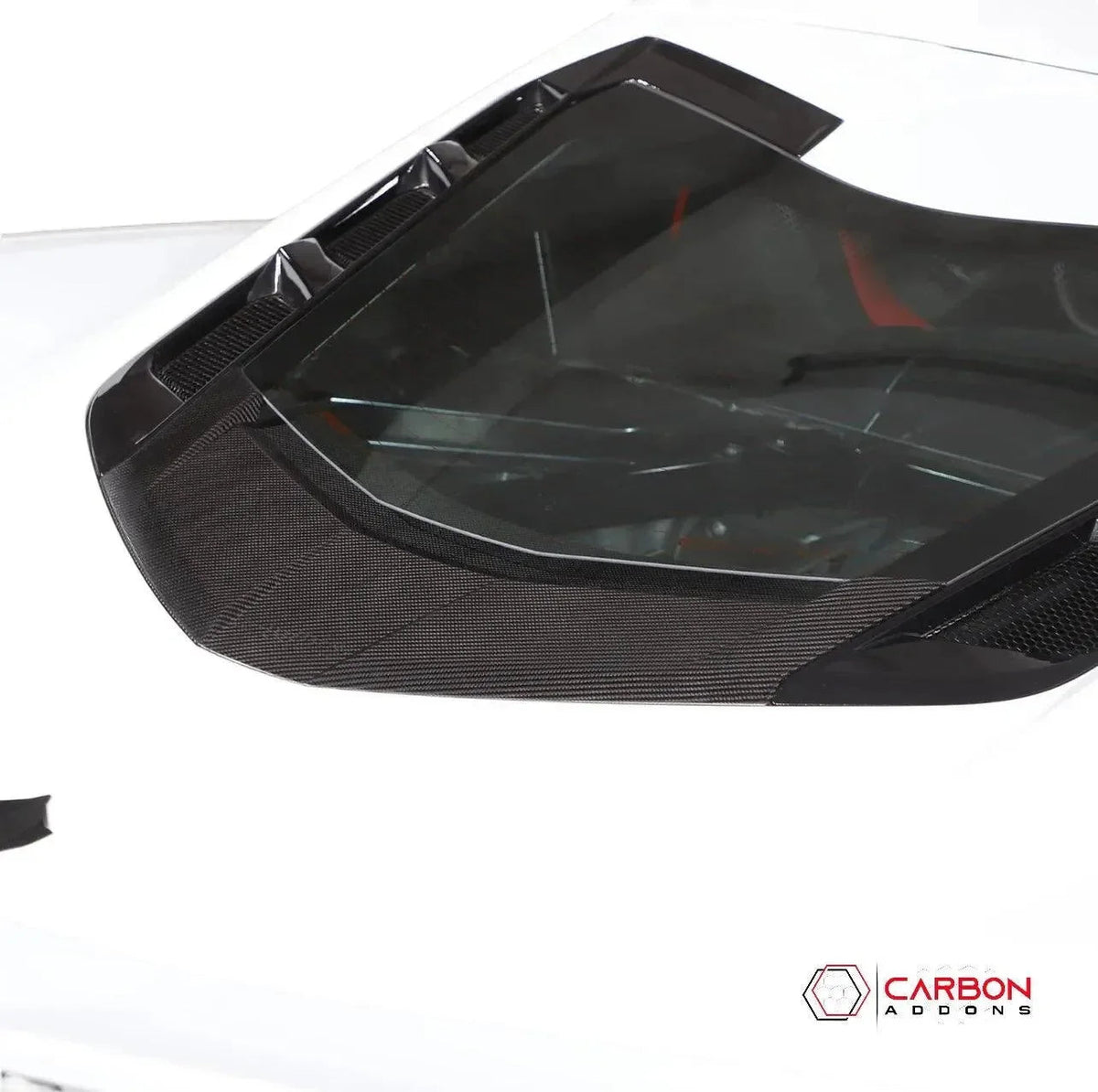 C8 Corvette Carbon Fiber Rear Lower Window Trim | Direct Replacement (2020–2027 Coupe)
