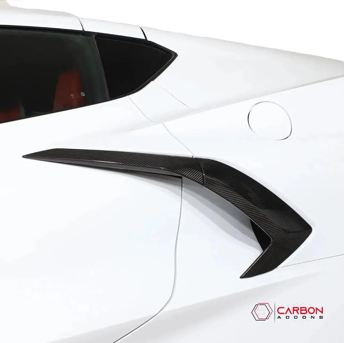 C8 Corvette Stingray Carbon Fiber Side Scoop Boomerang Trim Covers | Exterior Upgrade (2020–2027)