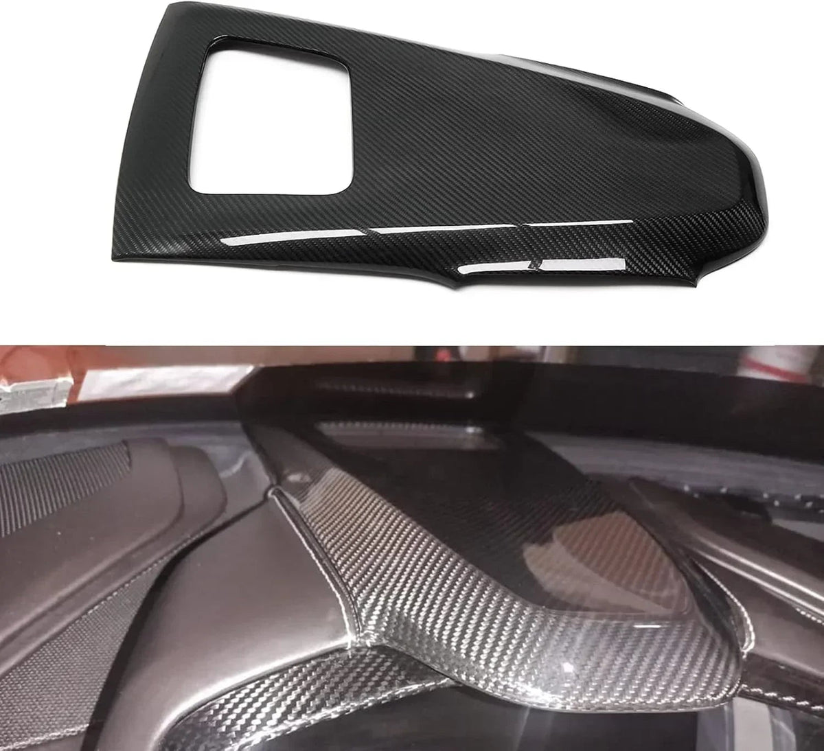 C8 Corvette Real Carbon Fiber Upper Dashboard HUD Trim Pad Cover | Interior Upgrade (2020–2025)