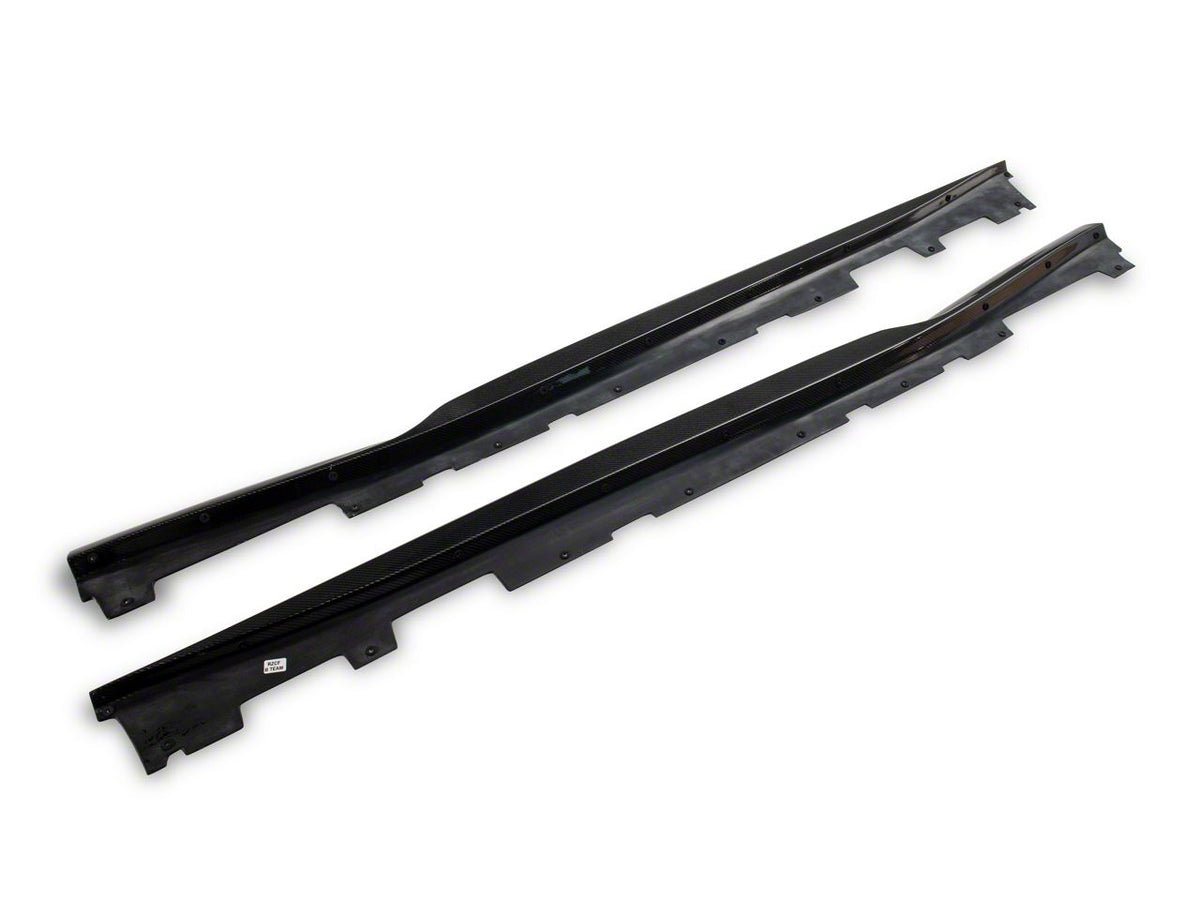 ACS T6 Style Side Skirts; Carbon Fiber (16-24 Camaro, Excluding ZL1)