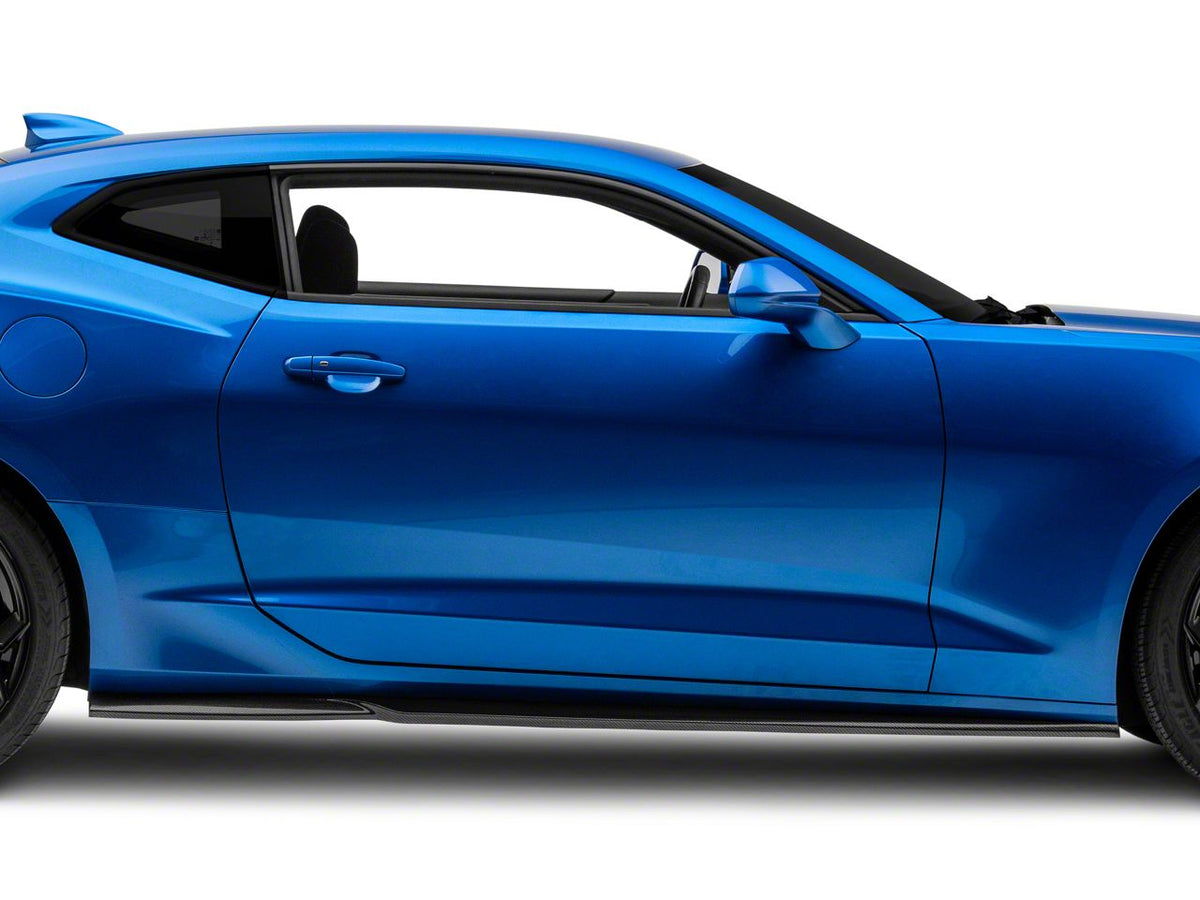 ACS T6 Style Side Skirts; Carbon Fiber (16-24 Camaro, Excluding ZL1)