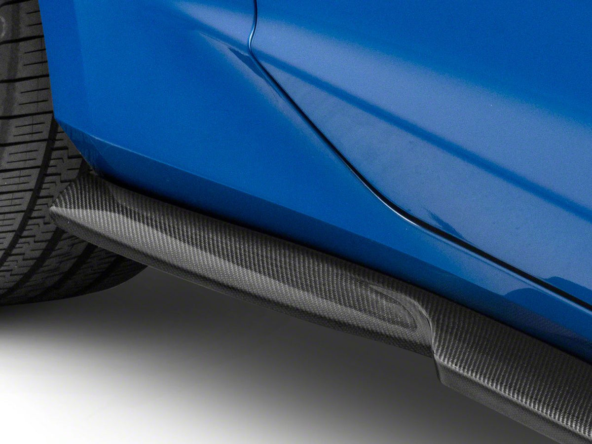 ACS T6 Style Side Skirts; Carbon Fiber (16-24 Camaro, Excluding ZL1)