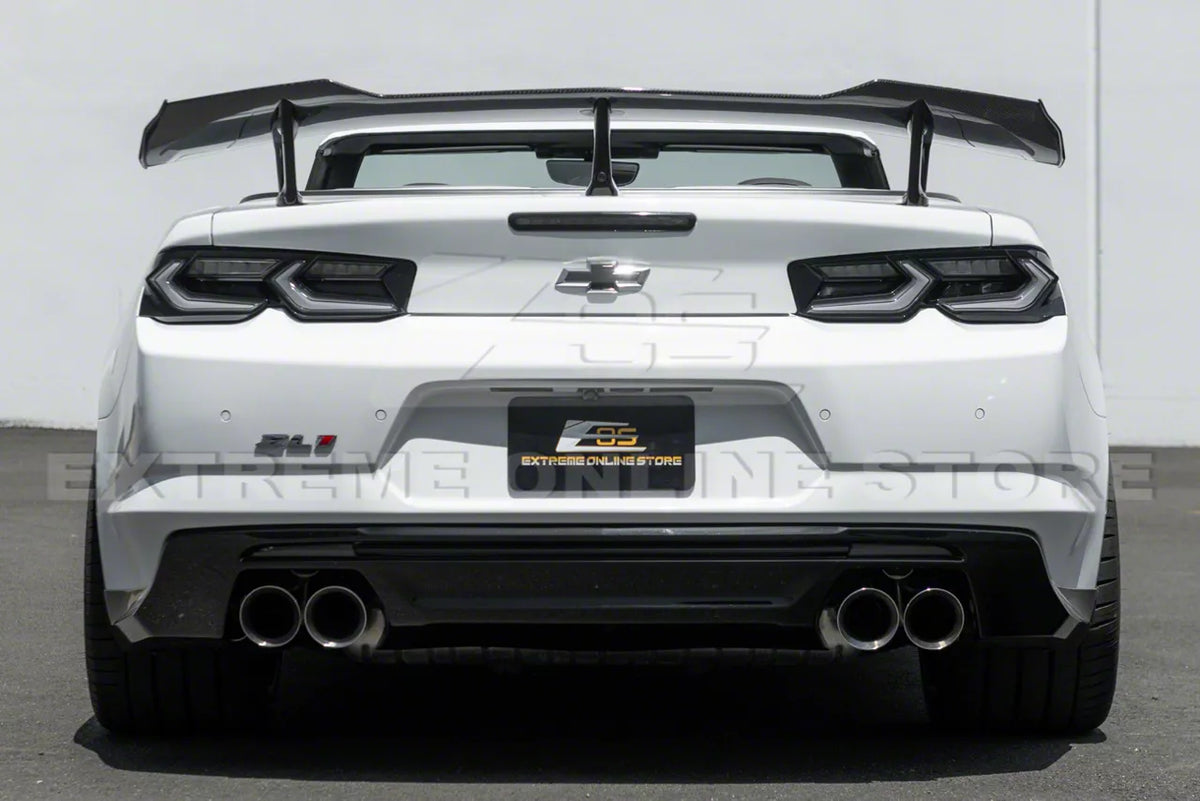 C8 Style Sequential LED Tail Lights; Black Housing; Smoked Lens (19-24 Camaro)