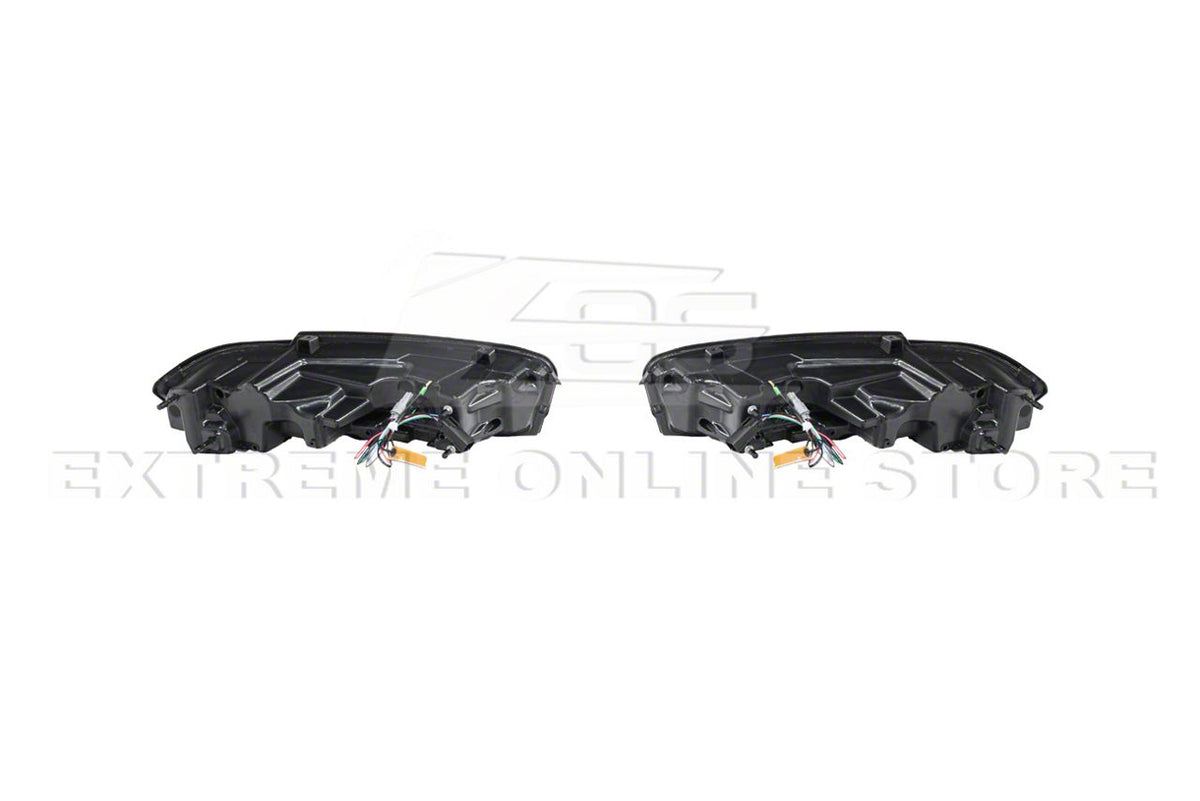 C8 Style Sequential LED Tail Lights; Black Housing; Smoked Lens (19-24 Camaro)