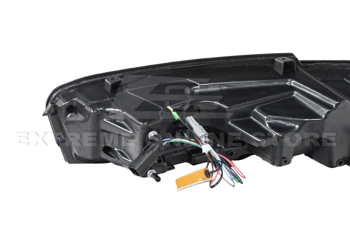 C8 Style Sequential LED Tail Lights; Black Housing; Smoked Lens (19-24 Camaro)