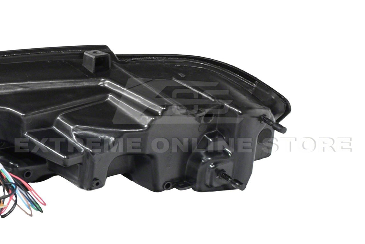C8 Style Sequential LED Tail Lights; Black Housing; Smoked Lens (19-24 Camaro)
