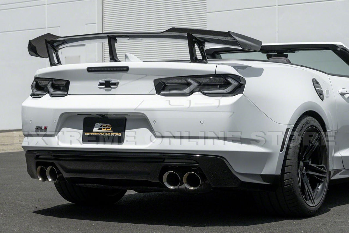 C8 Style Sequential LED Tail Lights; Black Housing; Smoked Lens (19-24 Camaro)