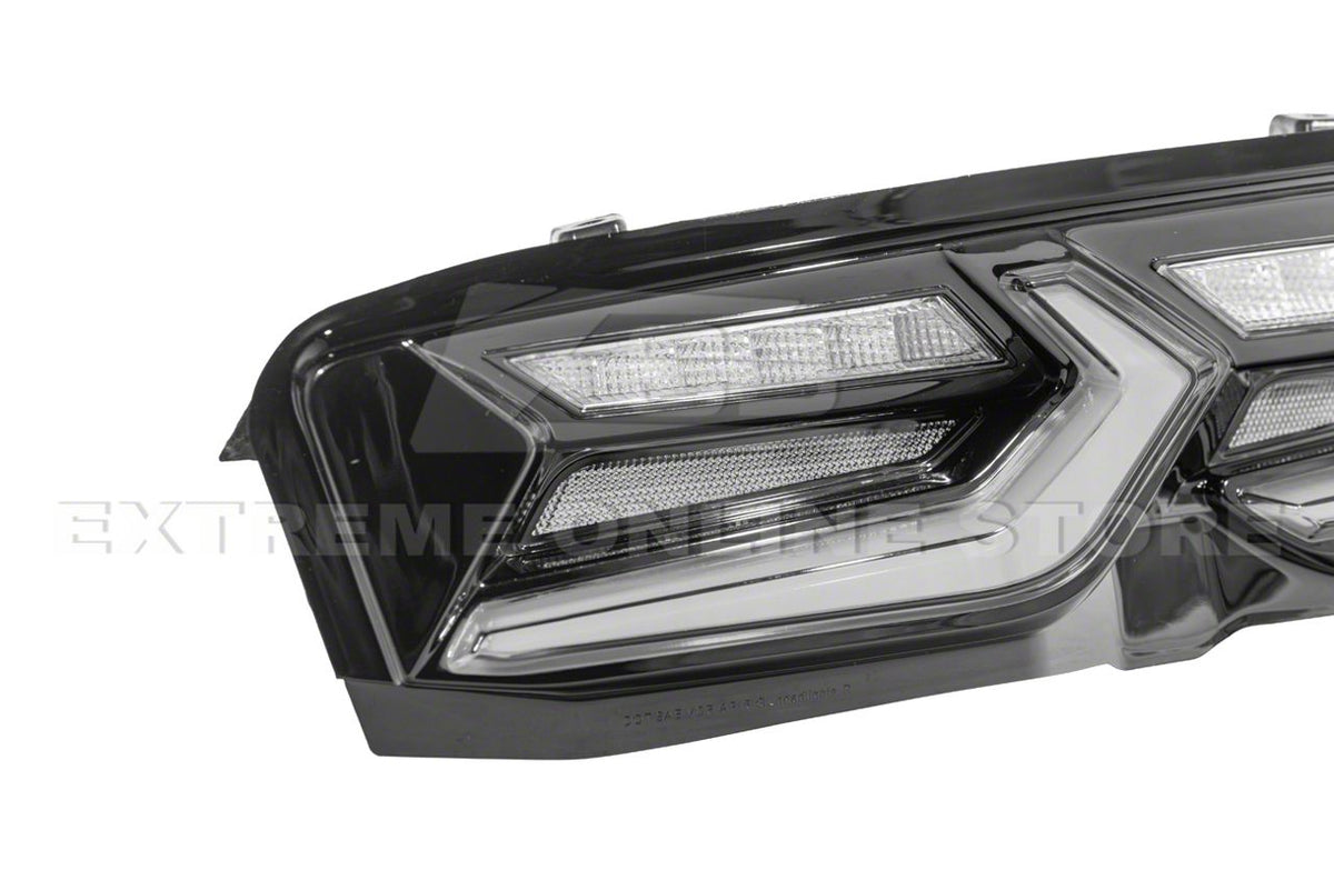 C8 Style Sequential LED Tail Lights; Black Housing; Smoked Lens (19-24 Camaro)