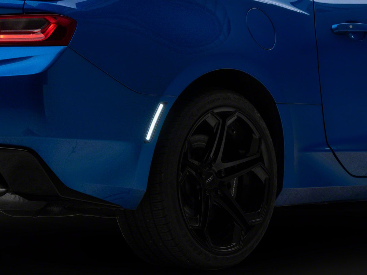 Dynamic LED Side Markers; White; Smoked (16-24 Camaro)